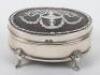 An Edwardian silver and tortoishell pique work box, Henry Matthews, Birmingham 1907