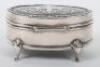 An Edwardian silver and tortoishell pique work box, Henry Matthews, Birmingham 1907 - 3