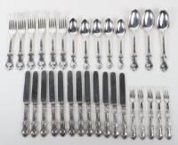 18th century silver plate mess cutlery