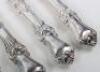 18th century silver plate mess cutlery - 6