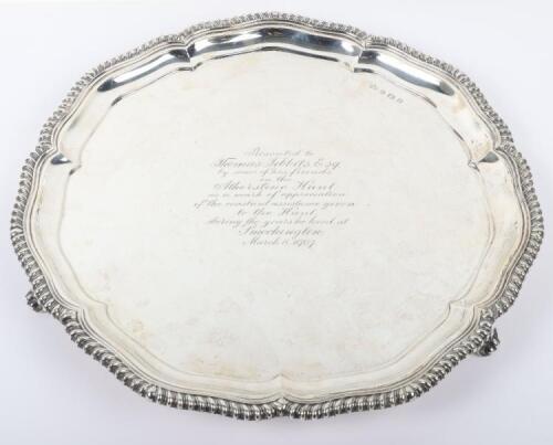 An early 20th century silver salver, Elkington & Co, Birmingham 1906