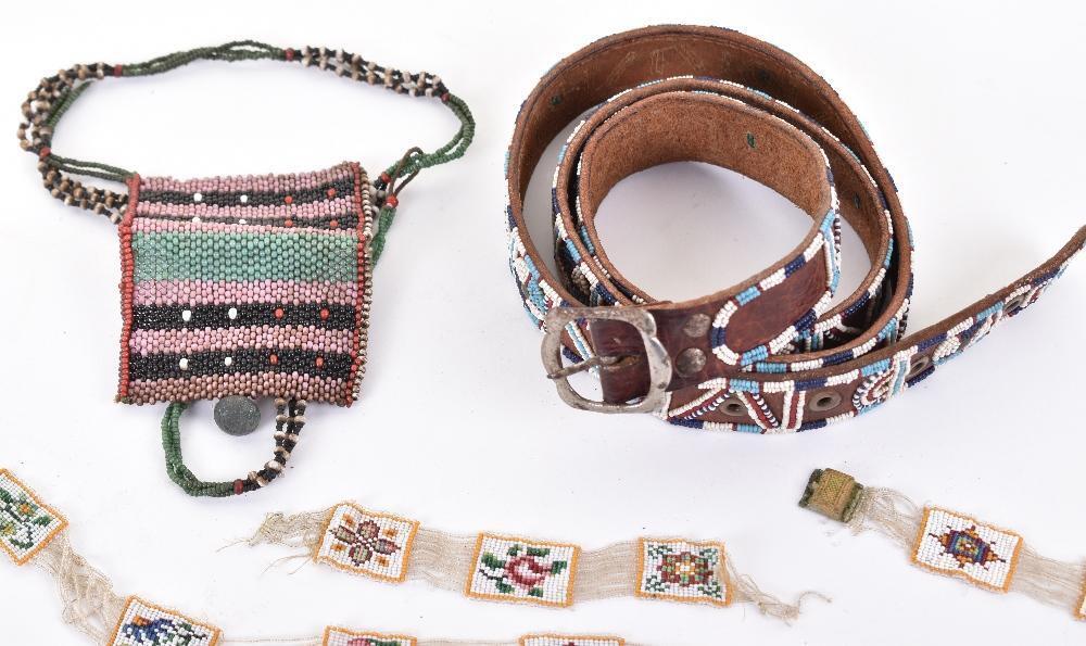Bids Patterns Quantity of assorted beadwork mostly in geometric patterns