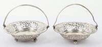 A pair of silver bonbon dishes, Birmingham 1926