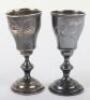 A pair of Russian silver vodka glasses, Moscow 84 Zolotnik - 4