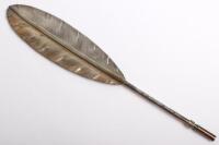 An Edward VII silver prize feather pen quill, Carrington & Co, London 1908