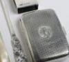 An Edwardian silver cigarette case, 1902, a silver matchbox holder 1915 - 3