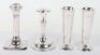 A pair of 1960&rsquo;s silver vases, 13cmH 244g