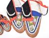 3x assorted pairs of Native American beadwork leather moccasins - 3