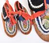 3x assorted pairs of Native American beadwork leather moccasins - 4