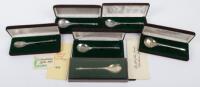 Six Franklin Mint Silver spoons designed by Peter Jackson