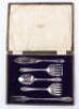 A selection of silver plated cased sets - 7