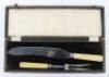 A selection of silver plated cased sets - 12