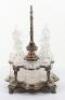 A Victorian silver and silver plated glass cruet set - 2