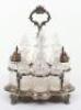 A Victorian silver and silver plated glass cruet set - 3