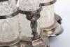 A Victorian silver and silver plated glass cruet set - 6