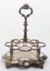 A Victorian silver and silver plated glass cruet set - 21