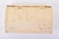 ^ An early 19th century white bone tobacco box