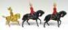 Britains second grade cavalry with white helmets - 4