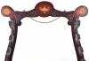 Edwardian mahogany hanging rack for 6 riding crops - 2