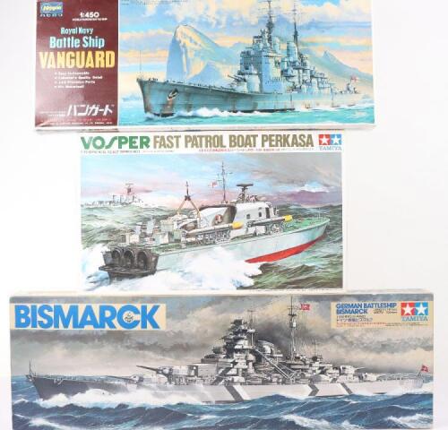Tamiya and Hasegawa model Ship kits