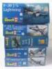 Thirteen 1:32 and 1:48 scale model Aircraft kits - 2