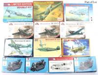 Forty-seven 1:72 scale W.W.II Messerschmitt Bf 109 fighter model kits