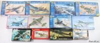 Twenty-nine 1:72 scale Luftwaffe W.W.II fighter model kit