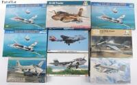 Twenty 1:72 scale A-6 Intruders, EA-6B Prowlers and 5A-5C Vigilante fighter Jet model kits