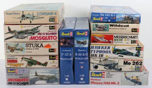 Thirteen Revell 1:32 scale model Aircraft kits