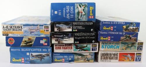 Eleven various 1:32 scale model Aircraft kits