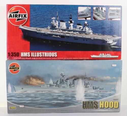 Fifteen Airfix model Ship kits