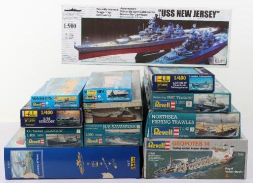 Collection of twelve various model Ship kits