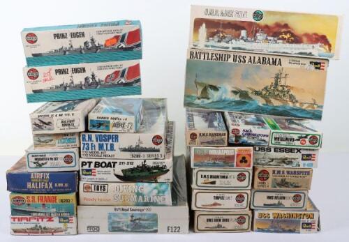 Collection of thirty-five vintage Ship and Aircraft model kits