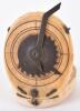 ^ Very rare oval ivory diptych combined pocket compass, sundial and brass nocturnal dated 1593 - 7