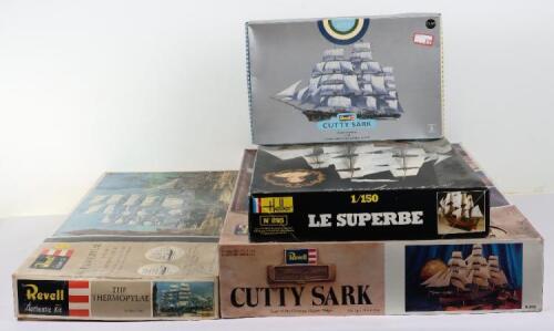 Three Revell mixed scale Ship model kits