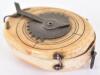 ^ Very rare oval ivory diptych combined pocket compass, sundial and brass nocturnal dated 1593 - 8