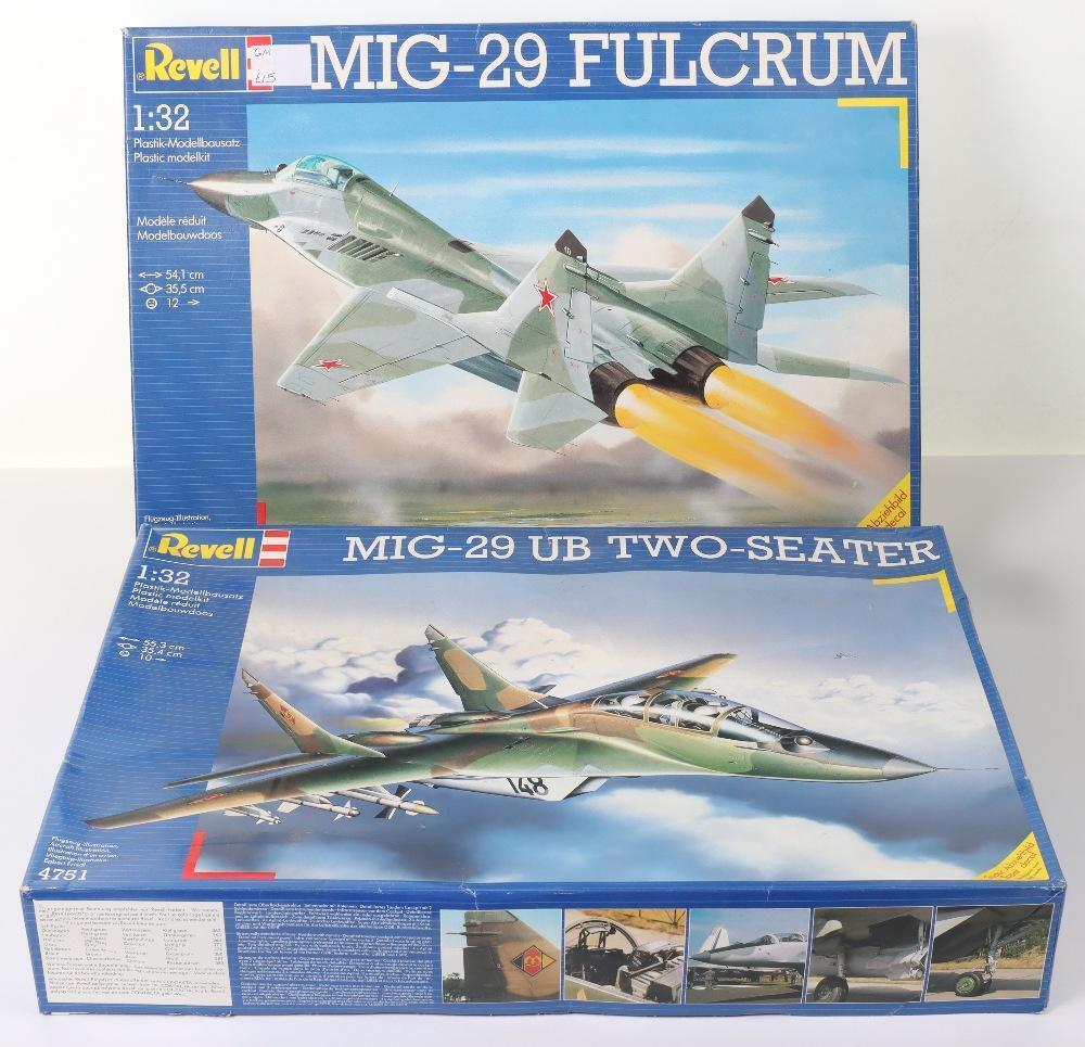 Seven Revell 1:32 scale model Aircraft kits