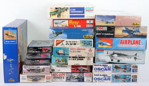 Eighteen various 1:48 scale model Aircraft kits