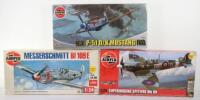 Three Airfix 1:24 scale WWII Fighter Aircraft model kits