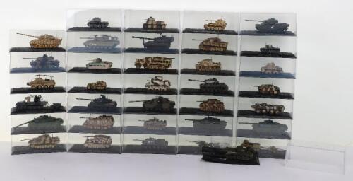 Quantity of Atlas editions diecast military tank models