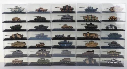 Quantity of Atlas editions diecast military tank models,
