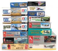 Fifteen 1:48 scale aircraft model kits