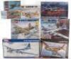 Eight Monogram 1:48 scale aircraft model kits