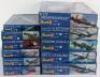 Eleven Revell 1:48 scale aircraft model kits