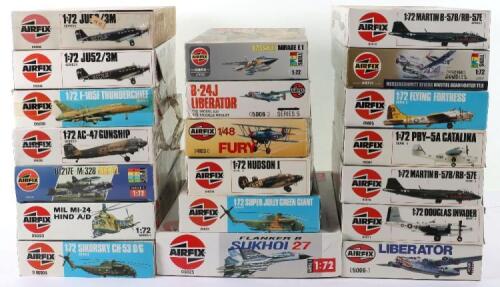 Twenty Airfix 1:72 scale aircraft models kits