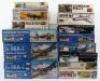 Fourteen Revell 1:32 scale aircraft model kits