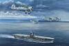 Peter E Newton, watercolour, Swordfish squadron over HMS Ark Royal - 3