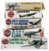 Four Airfix 1:24 scale aircraft model kits