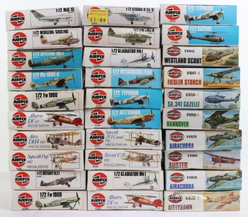 Thirty Airfix 1:72 scale aircraft model kits