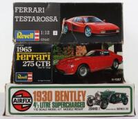 Three Airfix/Revell model Car kits 1:12 scale